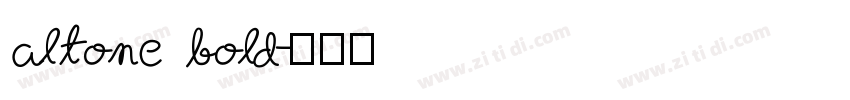 altone bold字体转换
